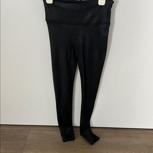 Spanx Black Faux Leather Leggings